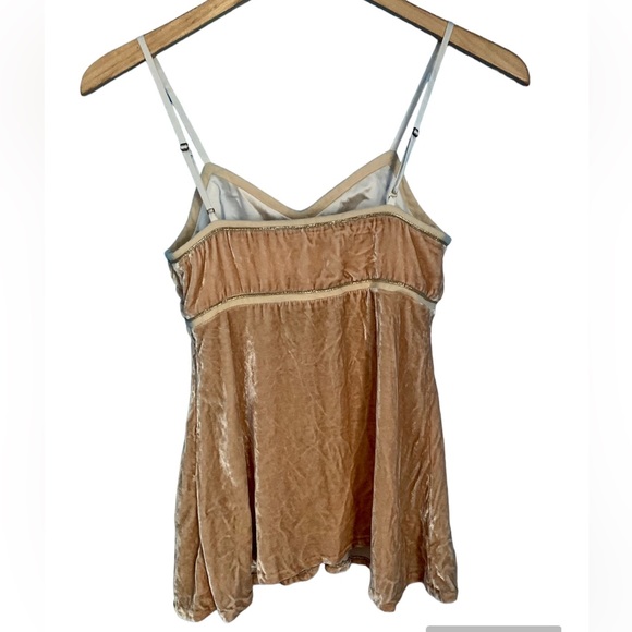 How & Wen Vintage Y2K Velvet Silk Cami Babydoll Top NWT - Picture 2 of 11